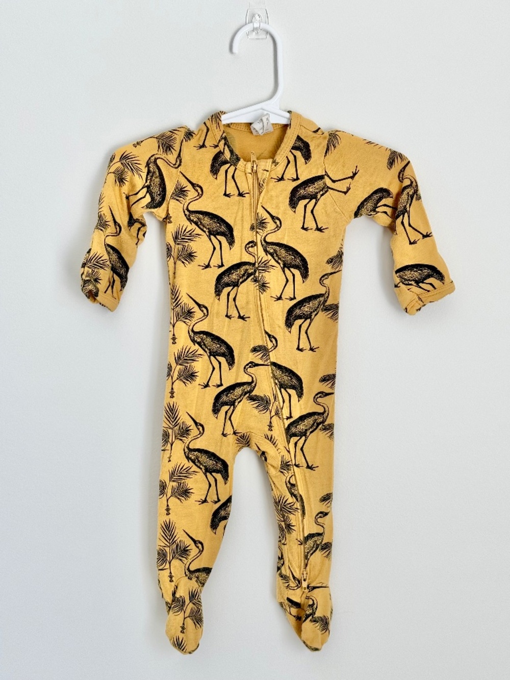 Kate Quinn Crane Bamboo Zip Footie